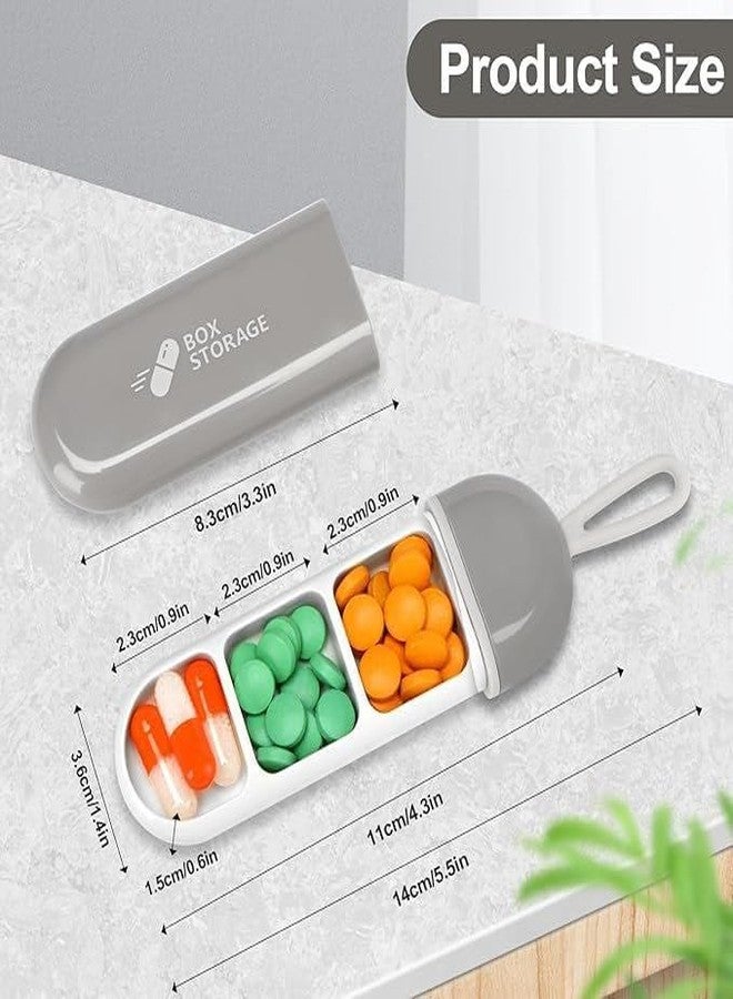 ZURITY Small Pill Container For Pocket/Purse | Medicine Organizer | Portable Pill Tray/Box | 3 Compartments Pill Dispenser For Home/Outdoor/Travel | For Daily Supplement Need (Pack of 1,Multicolor) - Image 5